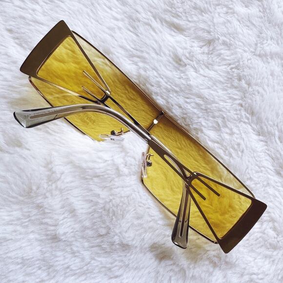 Shane Clear Yellow Wrap-Around Sunglasses - Picture 9 of 10